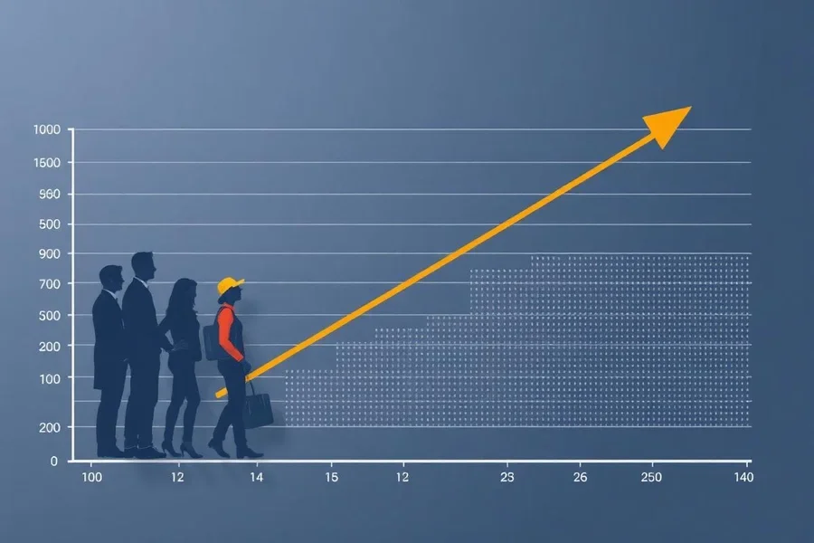 Graphique montrant la croissance de l’équipe face au ralentissement de la livraison logicielle
